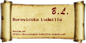 Borovicska Ludmilla névjegykártya